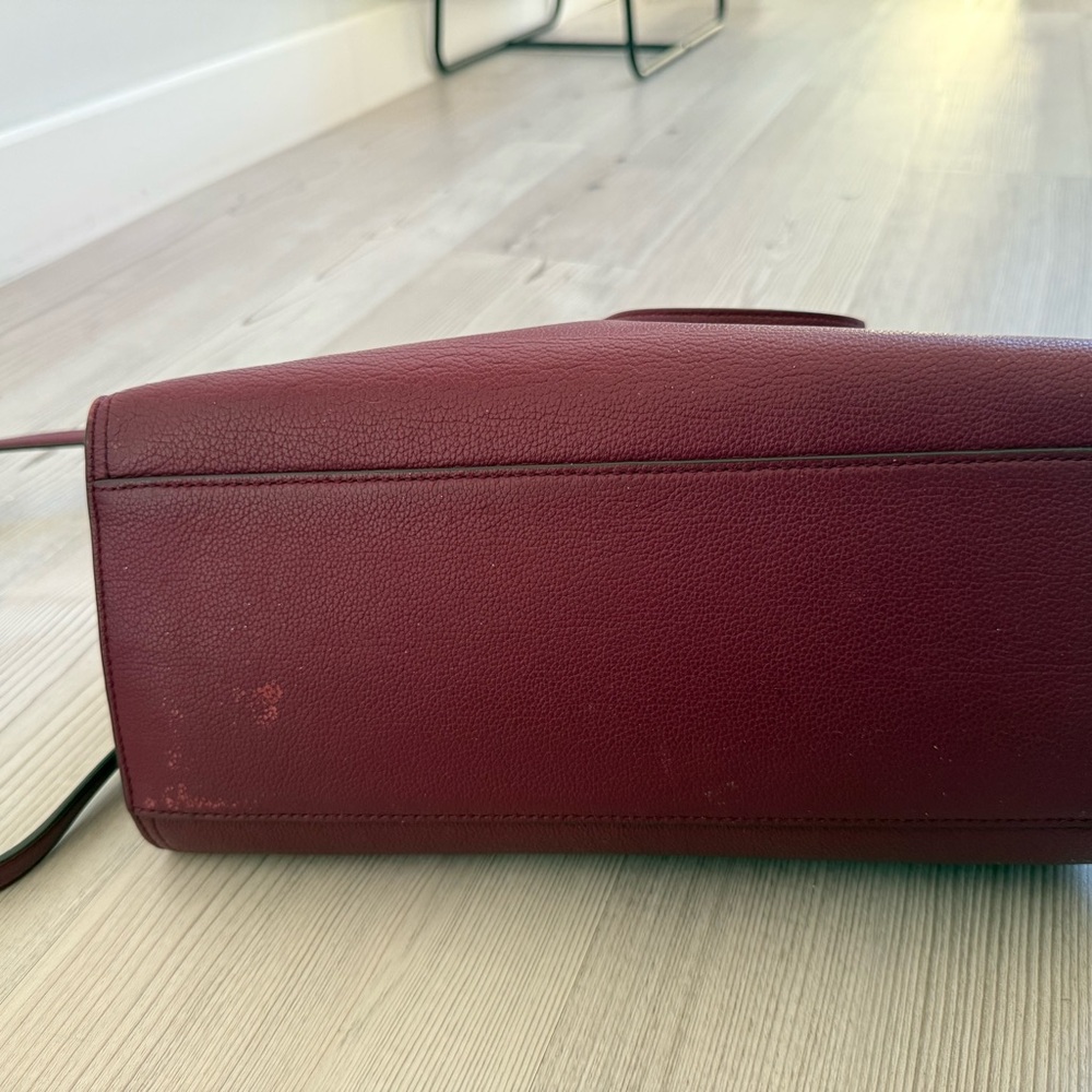 kate spade burgundy leather shoulder bag - Picture 4 of 7